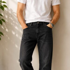 Charcoal Black Straight Fit